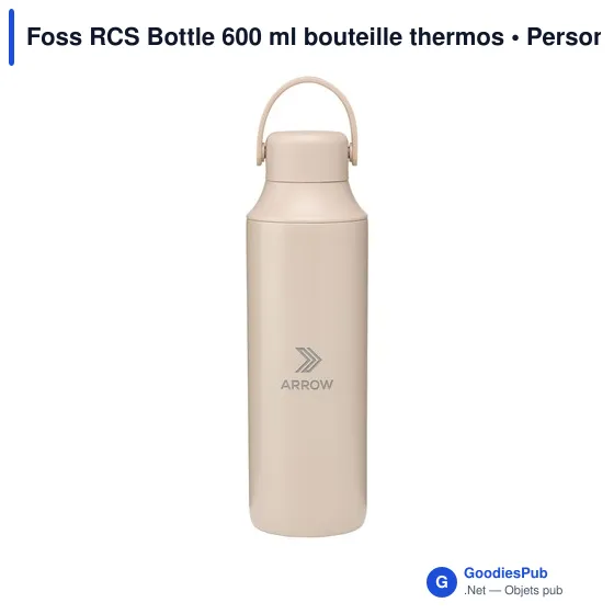 Bouteille thermos personnalisable Foss RCS Bottle 600 ml avec logo - Image 7