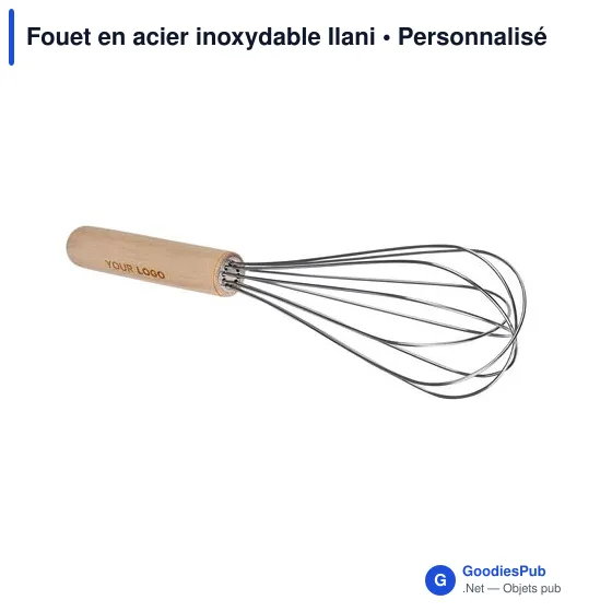 Fouet en acier inoxydable personnalisable avec logo - Ilani - Image 3