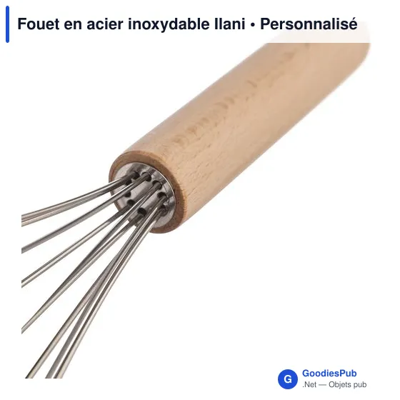 Fouet en acier inoxydable personnalisable avec logo - Ilani - Image 6