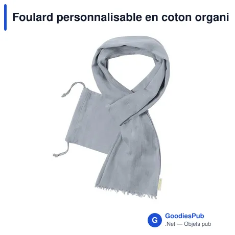 Foulard personnalisable en coton organique avec logo - Foulard Betty