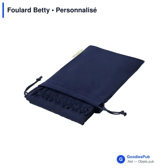 Foulard personnalisable en coton organique avec logo - Foulard Betty - Image 4