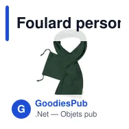 Foulard personnalisable en coton organique avec logo - Foulard Betty - Miniature 5