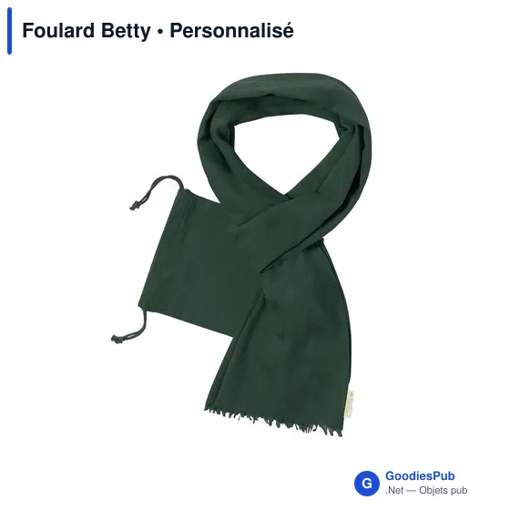 Foulard personnalisable en coton organique avec logo - Foulard Betty - Image 5