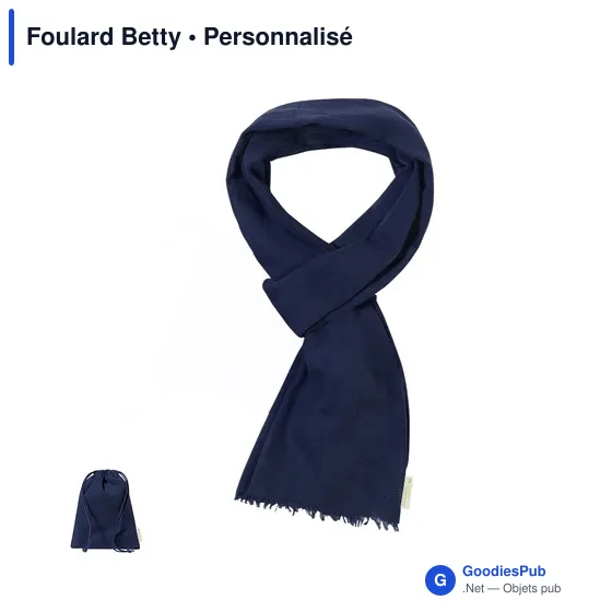 Foulard personnalisable en coton organique avec logo - Foulard Betty - Image 6