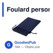 Foulard personnalisable en coton organique avec logo - Foulard Betty - Miniature 8