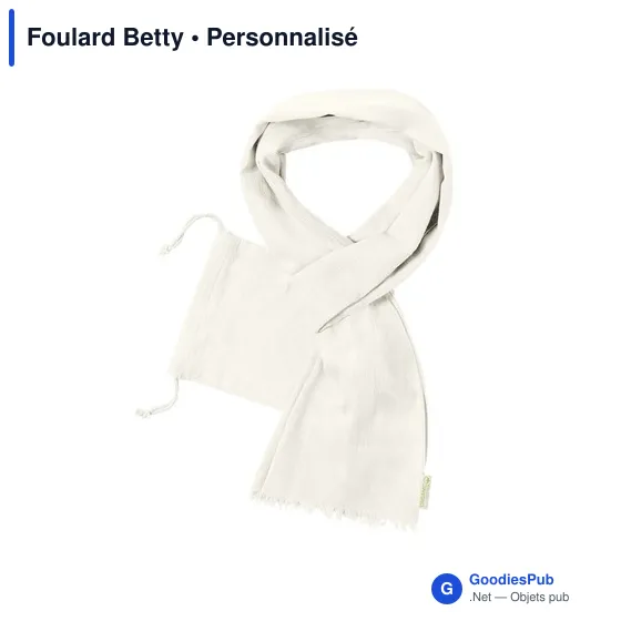 Foulard personnalisable en coton organique avec logo - Foulard Betty - Image 9