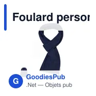 Foulard personnalisable en coton organique avec logo - Foulard Betty - Miniature 10