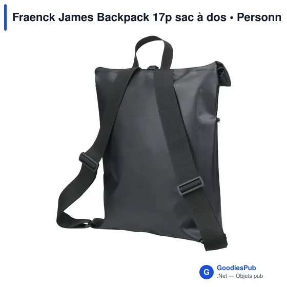 Sac à dos personnalisable Fraenck James Backpack 17p avec logo - Image 3