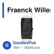 Sac à dos personnalisable Fraenck Willem avec logo - Miniature 1