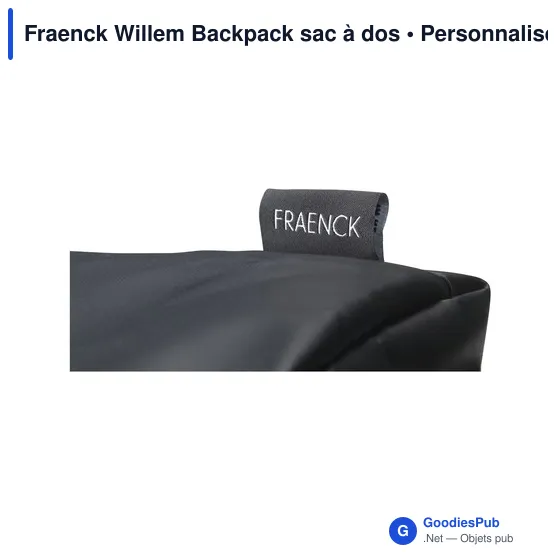 Sac à dos personnalisable Fraenck Willem avec logo - Image 3