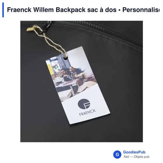 Sac à dos personnalisable Fraenck Willem avec logo - Image 5