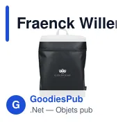 Sac à dos personnalisable Fraenck Willem avec logo - Miniature 7