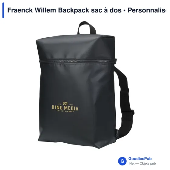 Sac à dos personnalisable Fraenck Willem avec logo - Image 8