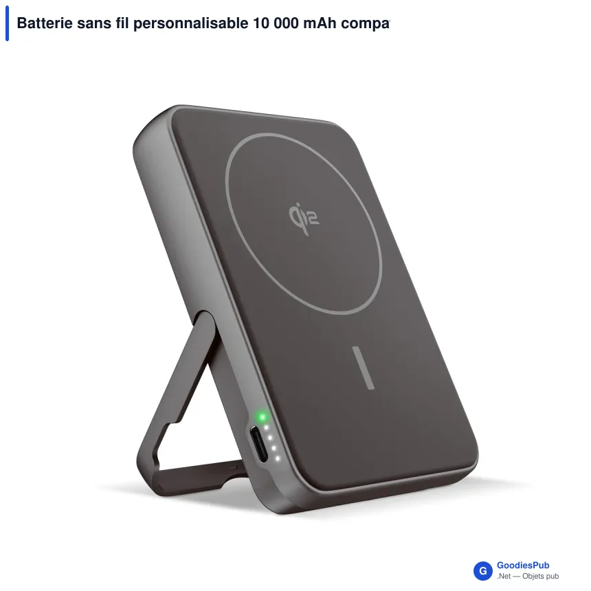 Batterie sans fil personnalisable 10 000 mAh compatible MagSafe avec logo - Fresh 'n Rebel - Image 6