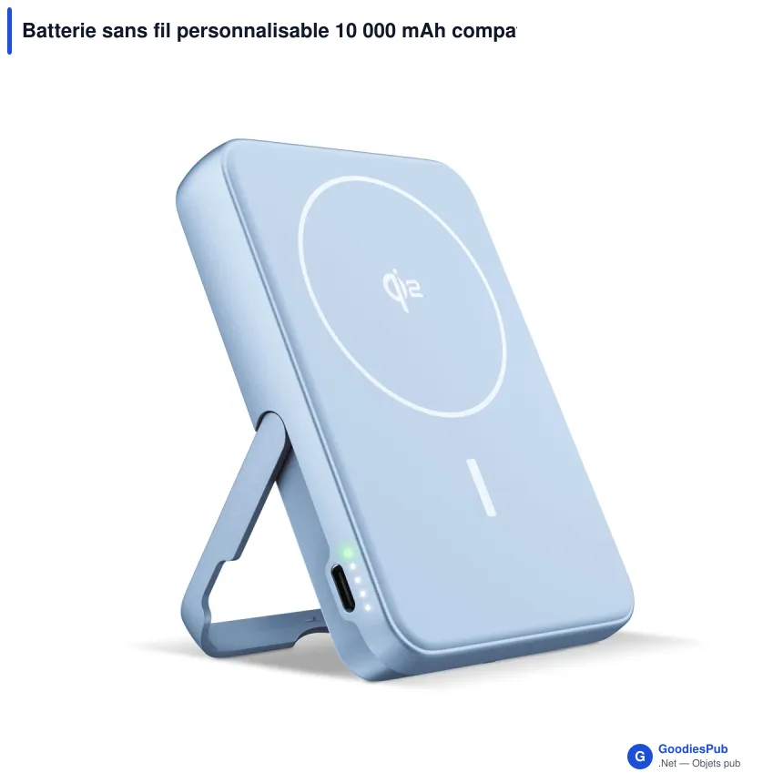 Batterie sans fil personnalisable 10 000 mAh compatible MagSafe avec logo - Fresh 'n Rebel - Image 7