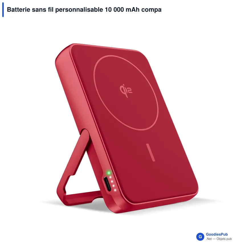 Batterie sans fil personnalisable 10 000 mAh compatible MagSafe avec logo - Fresh 'n Rebel - Image 8