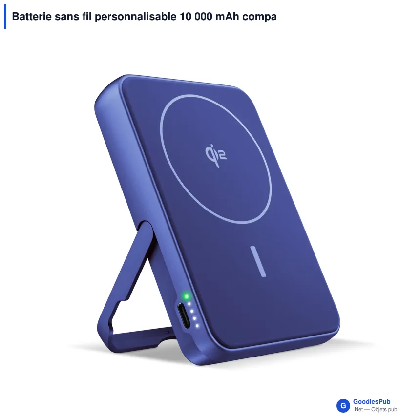 Batterie sans fil personnalisable 10 000 mAh compatible MagSafe avec logo - Fresh 'n Rebel - Image 9