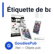 Étiquette de bagage personnalisable avec Card Finder et logo - Fresh 'n Rebel - Miniature 1