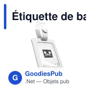 Étiquette de bagage personnalisable avec Card Finder et logo - Fresh 'n Rebel - Miniature 2