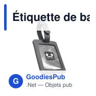Étiquette de bagage personnalisable avec Card Finder et logo - Fresh 'n Rebel - Miniature 3