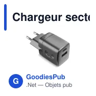 Chargeur secteur personnalisable 30 W GaN USB-C et USB-A avec logo - Fresh 'n Rebel - Miniature 2