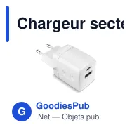 Chargeur secteur personnalisable 30 W GaN USB-C et USB-A avec logo - Fresh 'n Rebel - Miniature 3