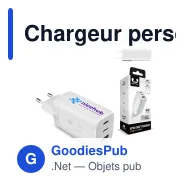 Chargeur personnalisable 67 W GaN pour ordinateur portable avec logo - Fresh 'n Rebel - Miniature 1
