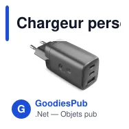 Chargeur personnalisable 67 W GaN pour ordinateur portable avec logo - Fresh 'n Rebel - Miniature 3
