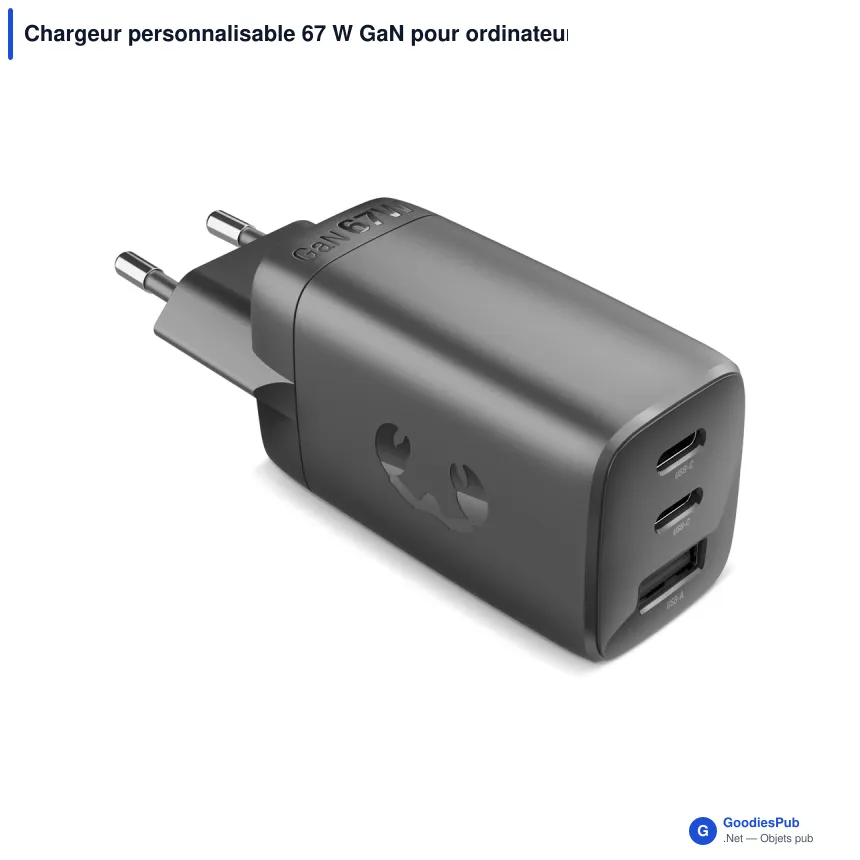 Chargeur personnalisable 67 W GaN pour ordinateur portable avec logo - Fresh 'n Rebel - Image 3