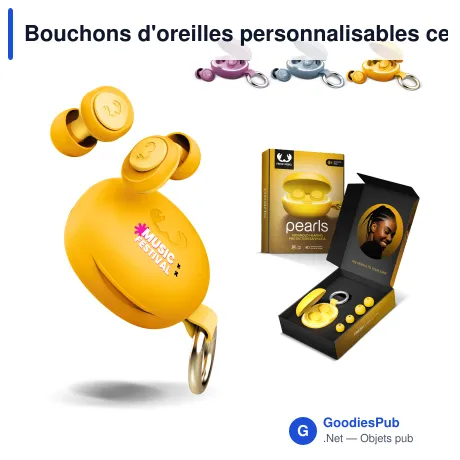 Bouchons d'oreilles personnalisables certifiés avec logo - Fresh 'n Rebel Pearls Fresh