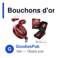 Bouchons d'oreilles personnalisables avec boîtier tracker et logo - Pearls Radiant - Miniature 1