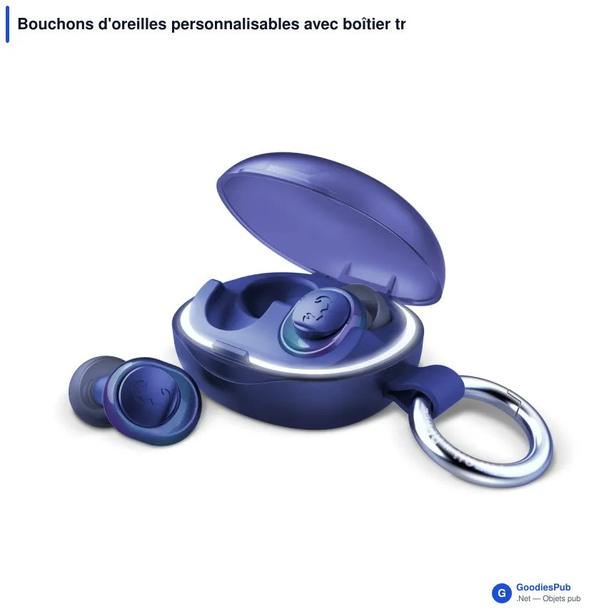 Bouchons d'oreilles personnalisables avec boîtier tracker et logo - Pearls Radiant - Image 3