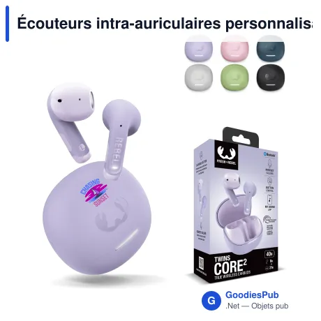 Écouteurs intra-auriculaires personnalisables avec logo - Fresh 'n Rebel Twins Core 2