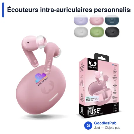 Écouteurs intra-auriculaires personnalisables ANC avec logo - Fresh 'n Rebel Twins Fuse 2