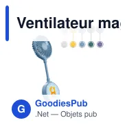 Ventilateur magnétique sans fil personnalisable avec logo - Fresh 'n Rebel - Miniature 1