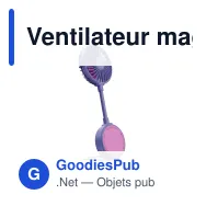 Ventilateur magnétique sans fil personnalisable avec logo - Fresh 'n Rebel - Miniature 2