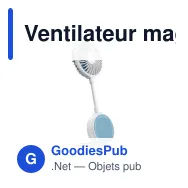 Ventilateur magnétique sans fil personnalisable avec logo - Fresh 'n Rebel - Miniature 3
