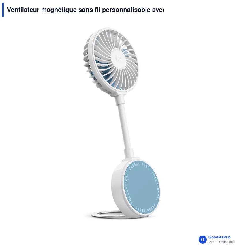 Ventilateur magnétique sans fil personnalisable avec logo - Fresh 'n Rebel - Image 3