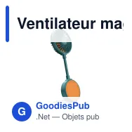 Ventilateur magnétique sans fil personnalisable avec logo - Fresh 'n Rebel - Miniature 4