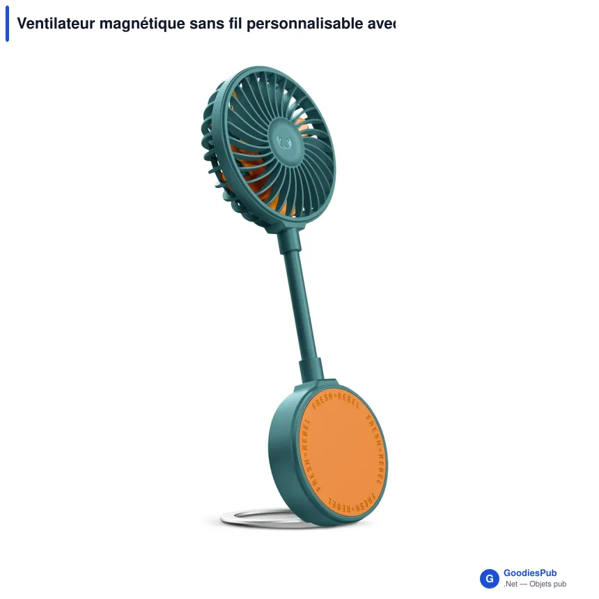 Ventilateur magnétique sans fil personnalisable avec logo - Fresh 'n Rebel - Image 4