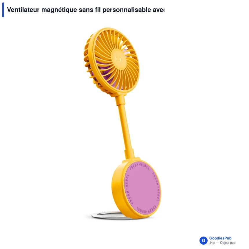 Ventilateur magnétique sans fil personnalisable avec logo - Fresh 'n Rebel - Image 5