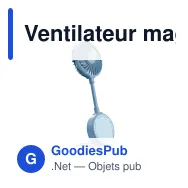 Ventilateur magnétique sans fil personnalisable avec logo - Fresh 'n Rebel - Miniature 6