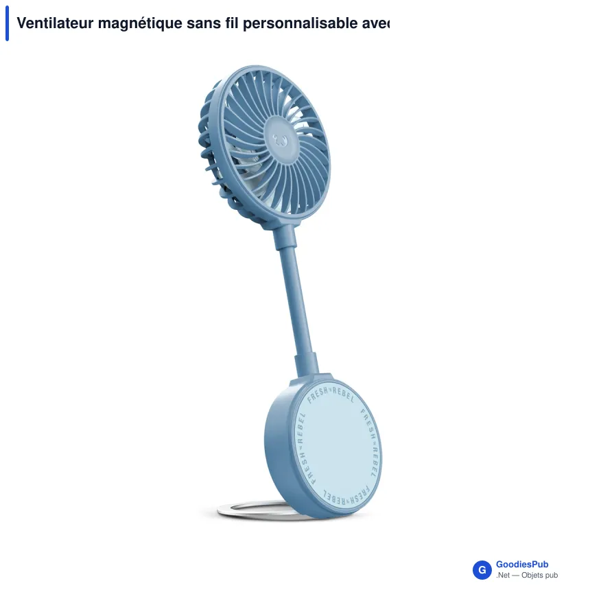 Ventilateur magnétique sans fil personnalisable avec logo - Fresh 'n Rebel - Image 6