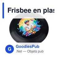 Frisbee en plastique Jolie - Miniature 3