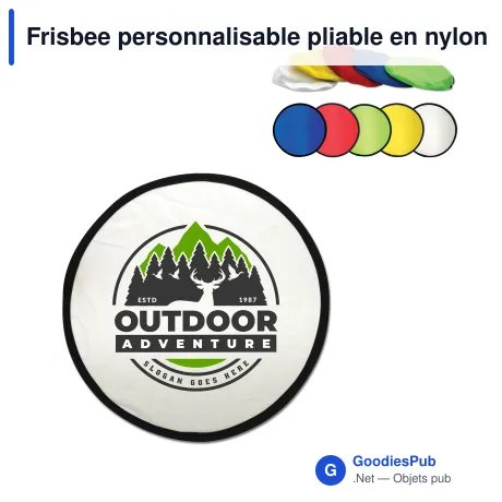 Frisbee personnalisable pliable en nylon et métal avec logo - Pliable
