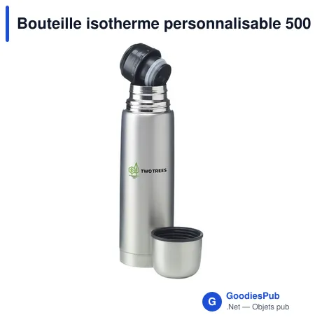 Bouteille isotherme personnalisable 500 ml avec logo - Frosted Bottle