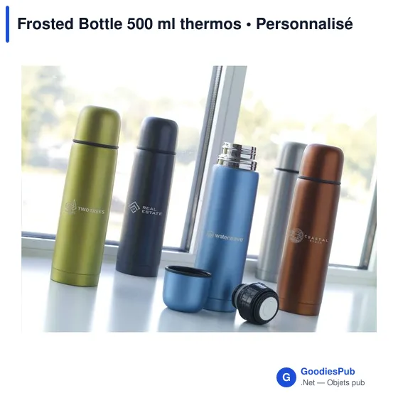 Bouteille isotherme personnalisable 500 ml avec logo - Frosted Bottle - Image 3