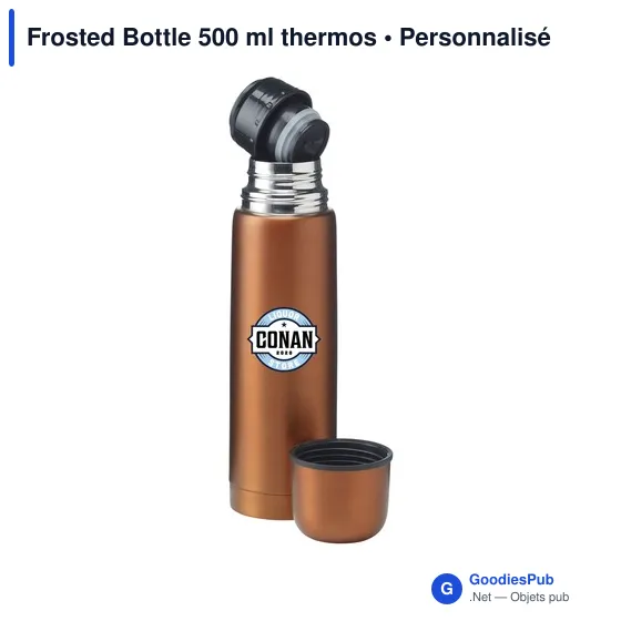 Bouteille isotherme personnalisable 500 ml avec logo - Frosted Bottle - Image 7