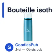 Bouteille isotherme personnalisable en acier inoxydable recyclé - Frostedavec logo - Miniature 6