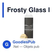 Bouteille en verre personnalisable Frosty Glass Bottle 550 ml avec logo - Miniature 1